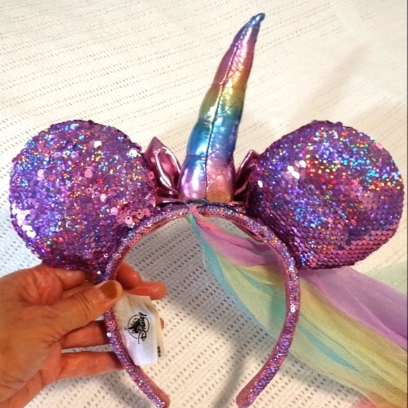 Set (2) Disney Sequined  Ears Head band for Adults - Picture 8 of 11
